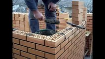 Кладка угла из кирпича ( How to build a brick corner )