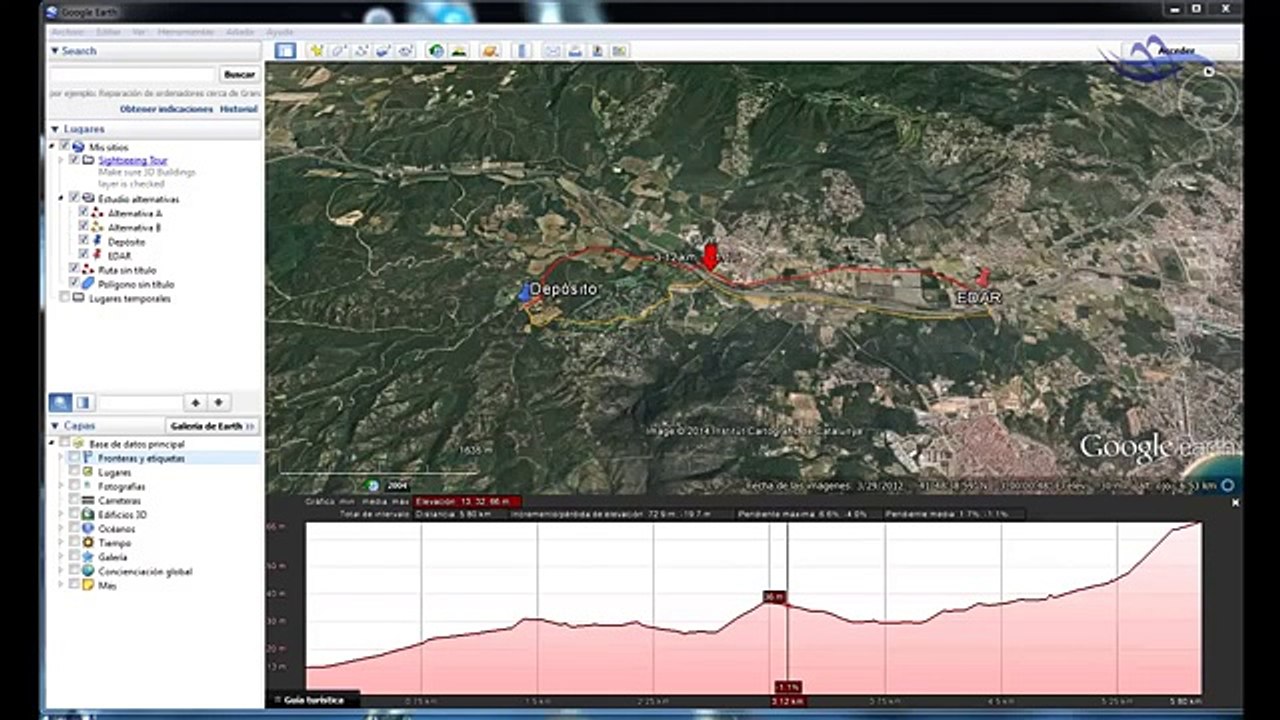Cómo exportar el perfil de terreno de Google Earth a AutoCAD como polilínea 3D