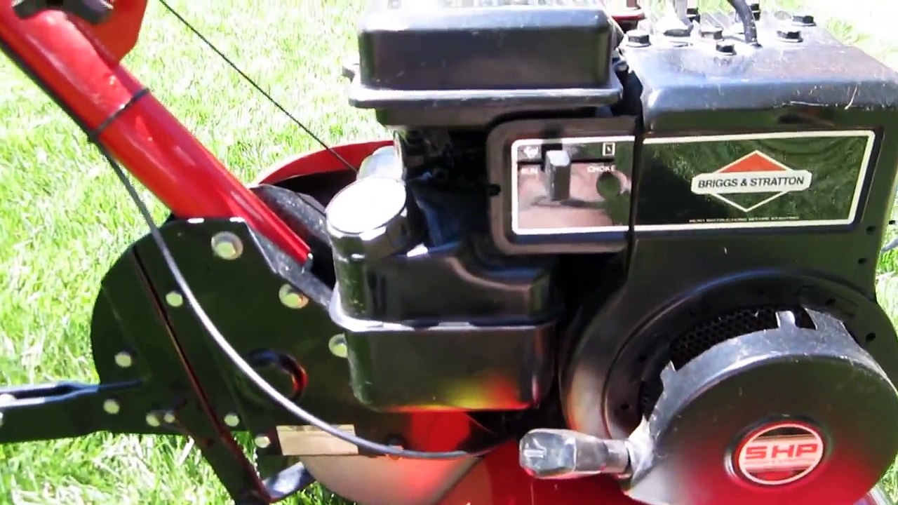 Cold Start 5HP Briggs and Stratton MTD Garden Tiller -- Tilling the