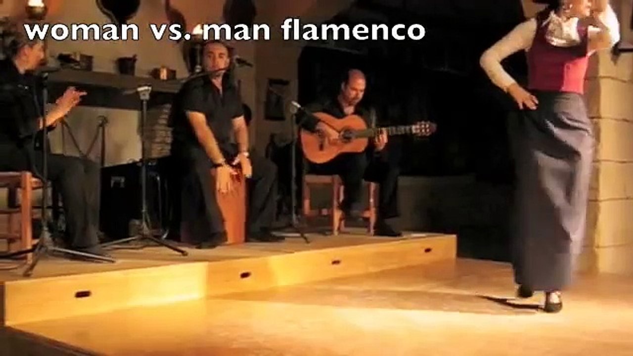 Man and Woman Flamenco dance duel in southern Spain
