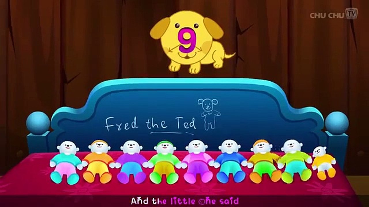 Ten In The Bed Nursery Rhyme With Lyrics   Cartoon Animation Rhymes & Songs for Children