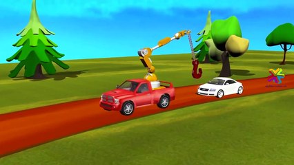 Tow Trucks for Children | Cars Jeeps Cartoons For Children | Monster Truck Towing Cars Vid