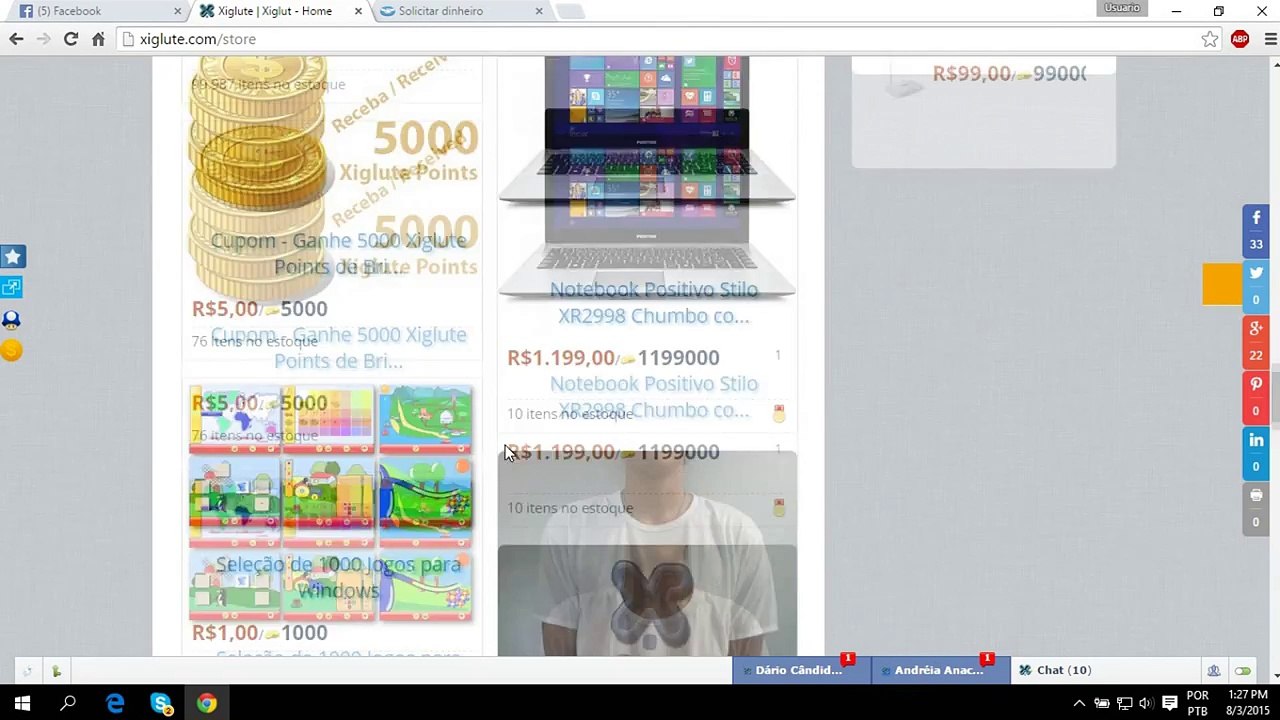 Xiglute - Trocando points por dinheiro!!