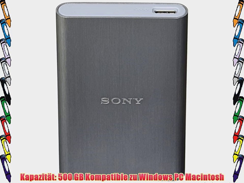 Sony HD-EG5/SC 500GB externe Festplatte (64 cm (25 Zoll) 5400rpm 8MB Cache USB 3.0) silber