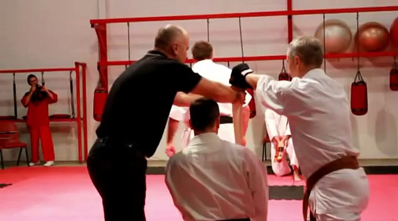 Kyokushin Karate WA demo - kicking apple off katana and breaking baseball bat with shin