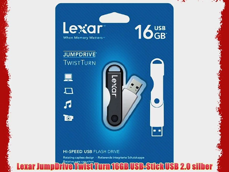 Lexar JumpDrive Twist Turn 16GB USB-Stick USB 2.0 silber