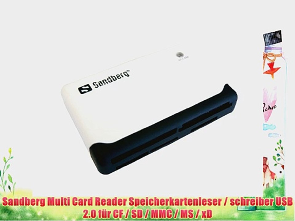 Sandberg Multi Card Reader Speicherkartenleser / schreiber USB 2.0 f?r CF / SD / MMC / MS /
