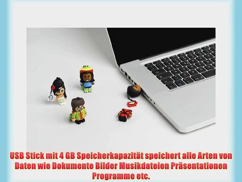 Tribe FD008302 Toonstar Pendrive Figur 4 GB Speicherstick Lustig USB Flash Drive 2.0 Memory