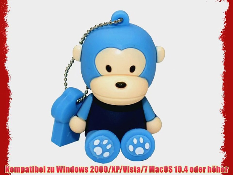 16GB Baby Monkey Affenbaby USB 2.0 High Speed Silikon Stick Pen Disk f?r Windows und MacOS