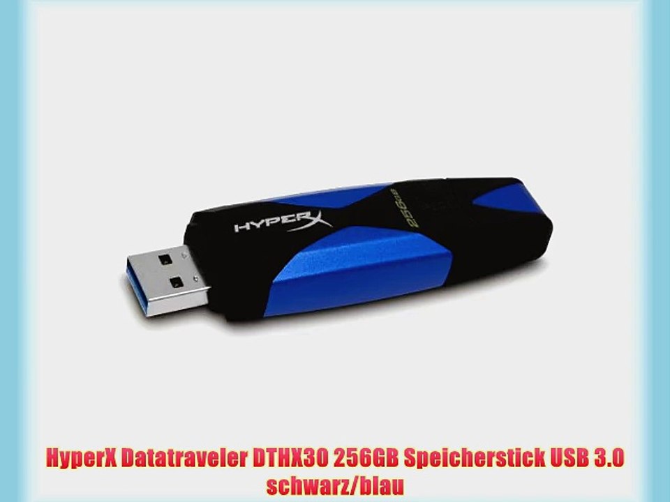 HyperX Datatraveler DTHX30 256GB Speicherstick USB 3.0 schwarz/blau