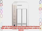 QNAP TS-251 NAS-System (Intel Celeron Dual-Core Prozessor HDMI SATA 24GHz 2-Bay 1GB DDR3L RAM