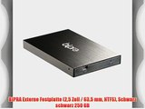 BIPRA Externe Festplatte (25?Zoll?/ 635?mm NTFS) Schwarz schwarz 250 GB