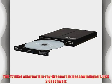 TDK T79054 externer Blu-ray-Brenner (6x Geschwindigkeit USB 2.0) schwarz