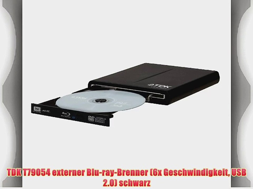 TDK T79054 externer Blu-ray-Brenner (6x Geschwindigkeit USB 2.0) schwarz