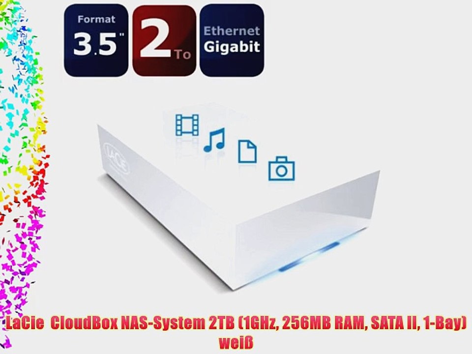 LaCie  CloudBox NAS-System 2TB (1GHz 256MB RAM SATA II 1-Bay) wei?