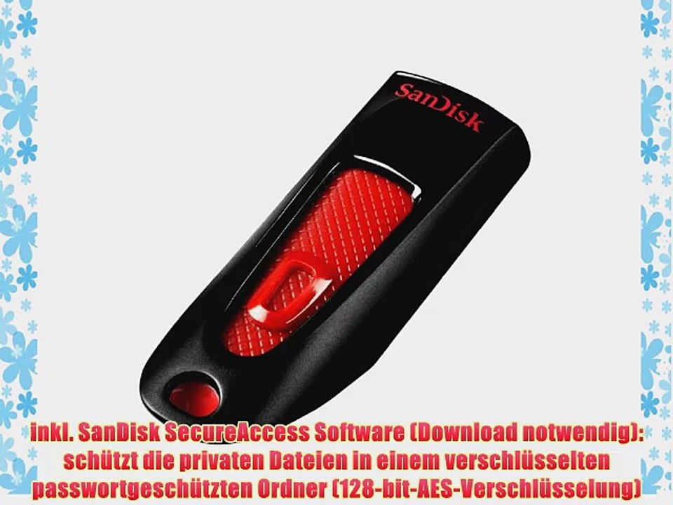 SanDisk Cruzer Ultra 8GB USB-Stick USB 2.0 schwarz/rot