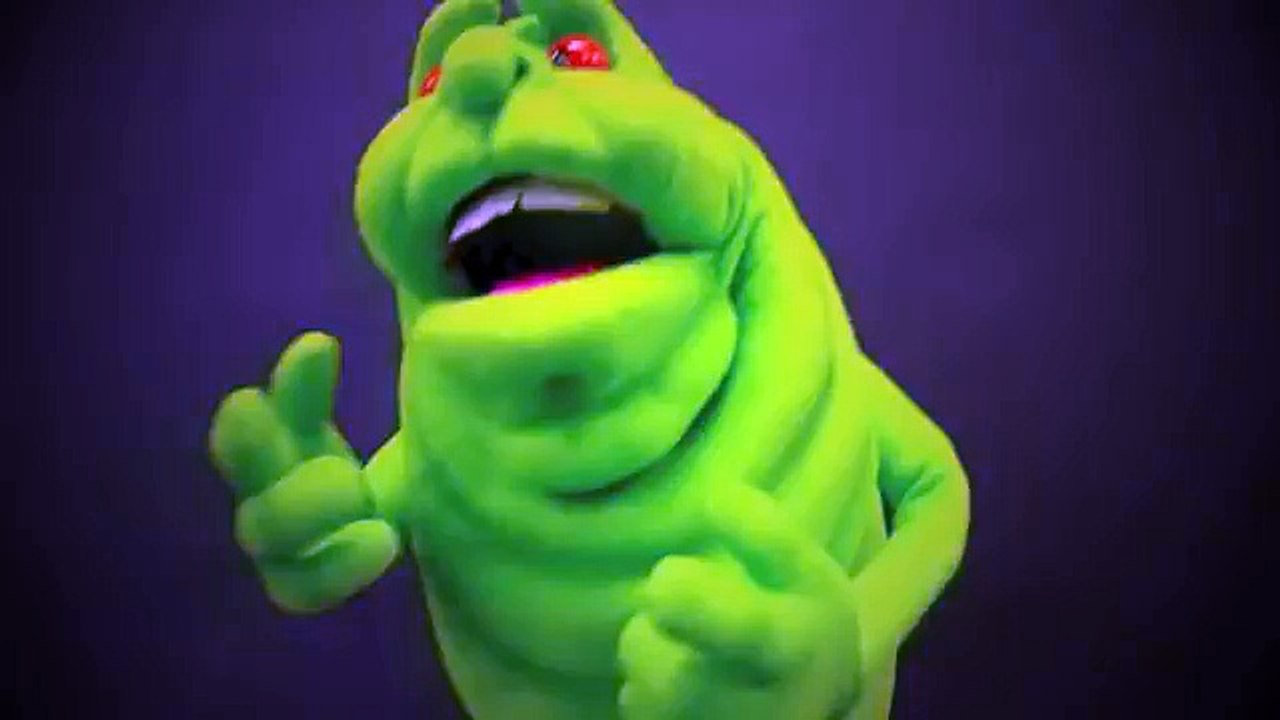 Cartoon Slimer ghostbusters puppet