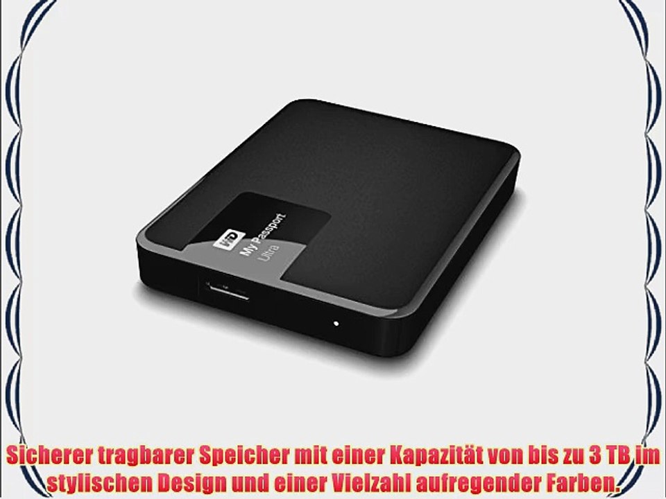 WD WDBGPU0010BBK-EESN My Passport Ultra portable externe Festplatte 1TB (64 cm (25 Zoll) 5400rpm