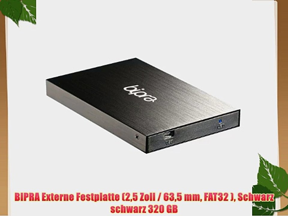 BIPRA Externe Festplatte (25?Zoll?/ 635?mm FAT32 ) Schwarz schwarz 320 GB