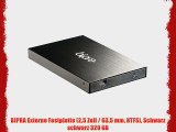 BIPRA Externe Festplatte (25?Zoll?/ 635?mm NTFS) Schwarz schwarz 320 GB