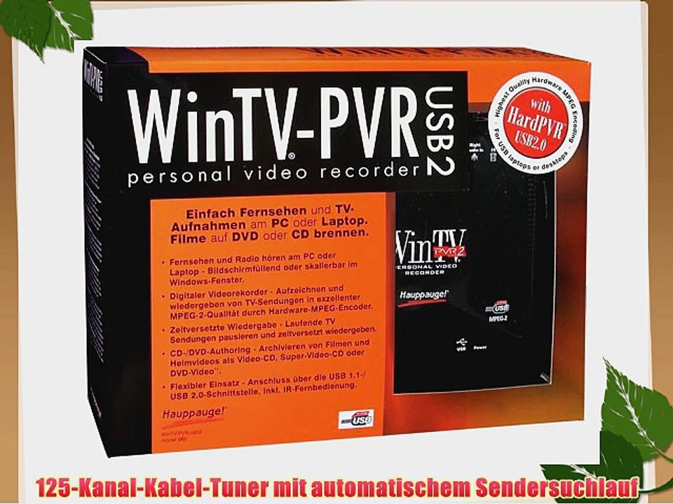 Hauppauge WinTV PVR USB 2.0 externe TV-Karte