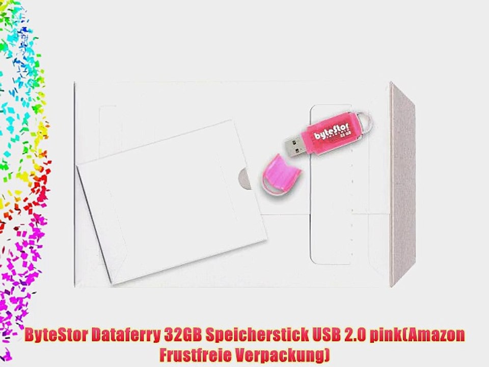 ByteStor Dataferry 32GB Speicherstick USB 2.0 pink(Amazon Frustfreie Verpackung)