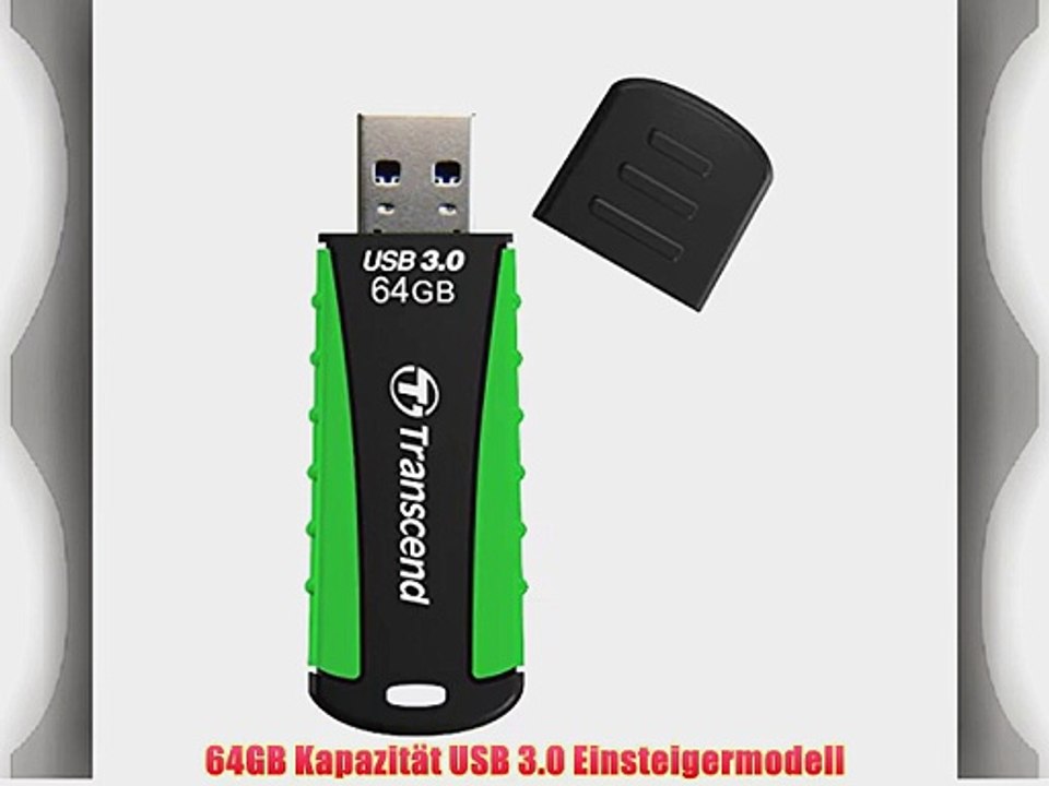 Transcend TS64GJF810 JetFlash USB 3.0 64GB Speicherstick schwarz/gr?n