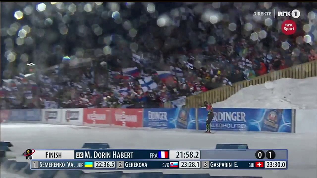 Marie Dorin Habert wins GOLD in sprint - biathlon WCH Kontiolahti 2015