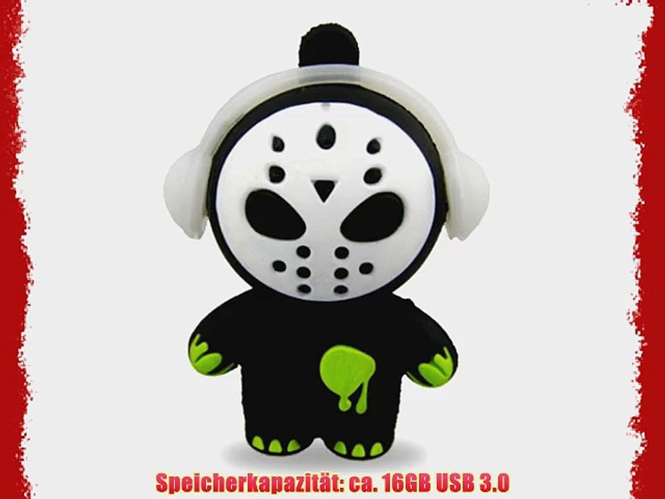 818-TEch No12800070336 Hi-Speed 3.0 USB-Stick 16GB Killer DJ Maske 3D schwarz