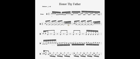 Dream Theater - Honor Thy Father (with drum score)