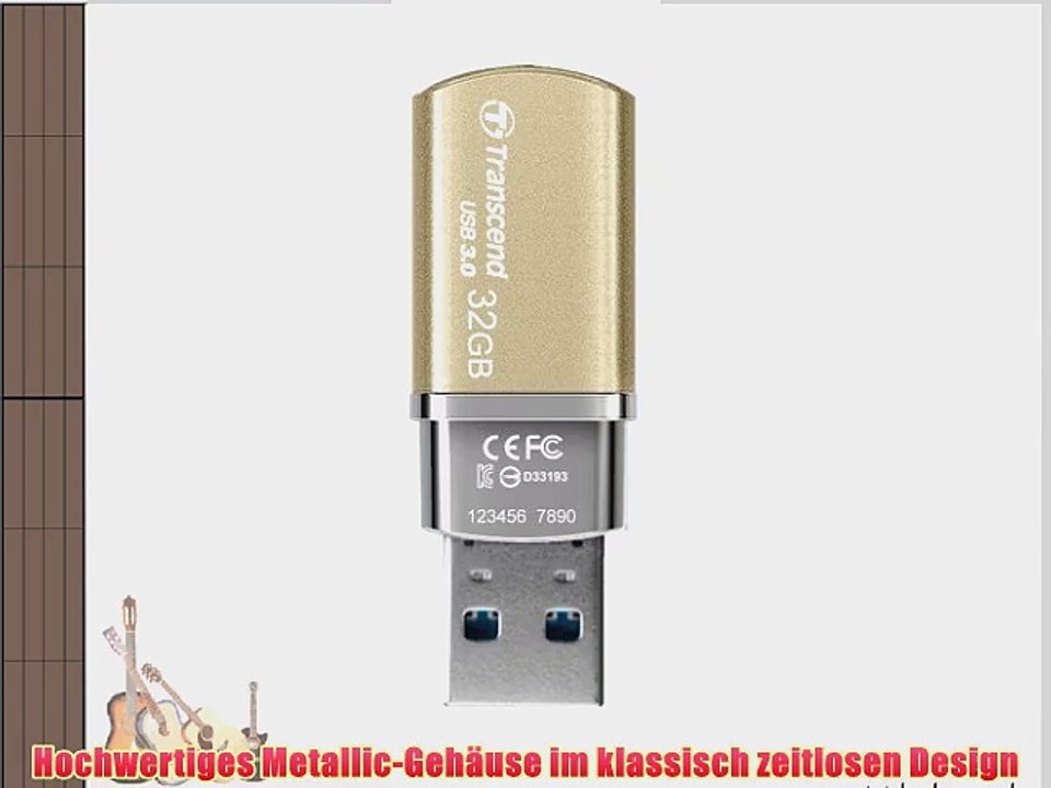 Transcend JetFlash 820G 32GB USB-Stick (Metallic-Geh?use USB 3.0) champagnerfarben