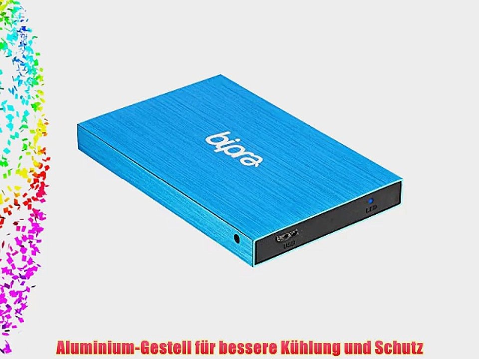 BIPRA FAT32 Externe Festplatte (25?Zoll?/ 635?mm) Blau Metallic blau 160 GB