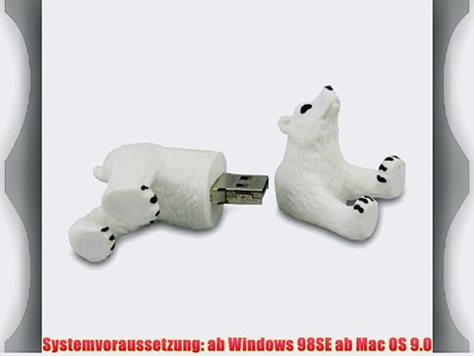 818-TEch No9600050064 Hi-Speed 2.0 USB-Sticks 64GB Polarb?r Zoo Antarktis 3D wei?