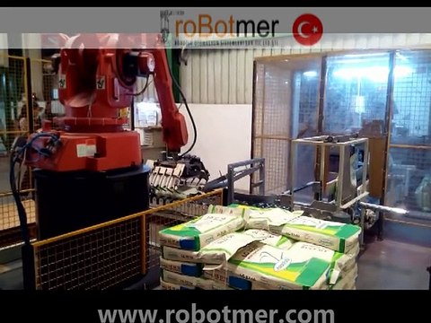 ABB IRB 6400 ROBOT BAG PALLETIZING - ÇUVAL PALETLEME