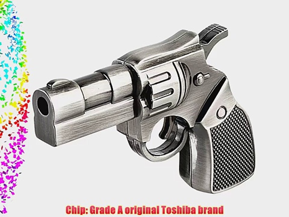 Enfain Metall Revolver Gun 16GB USB-Stick 2.0 Speicherstick