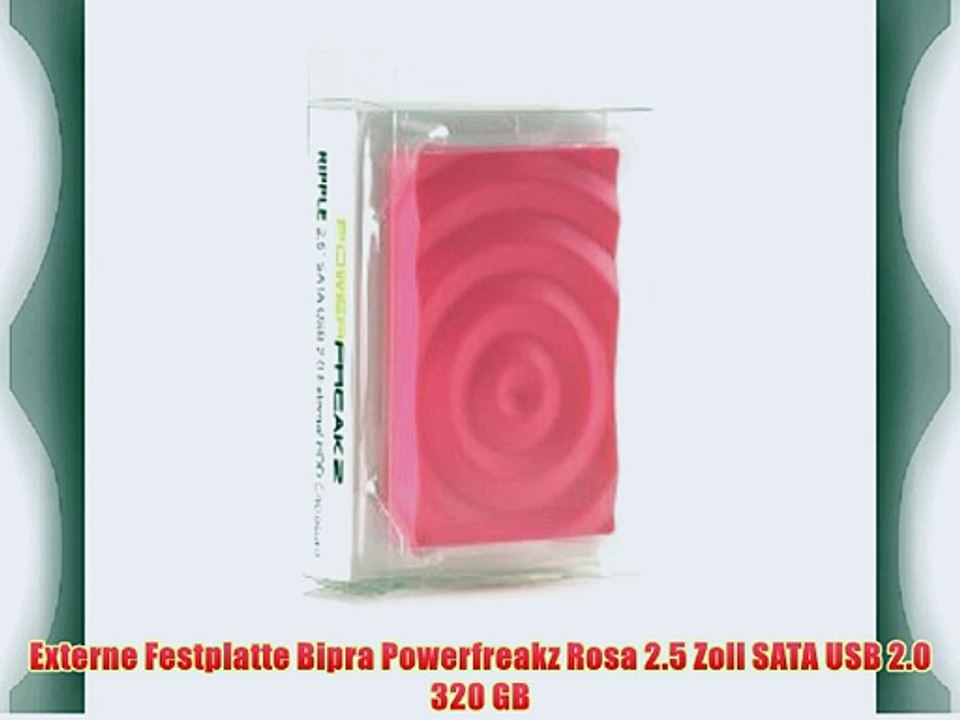 Externe Festplatte Bipra Powerfreakz Rosa 2.5 Zoll SATA USB 2.0 320 GB
