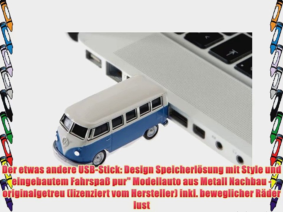 Autodrive VW Bus T1 8 GB USB-Stick im Auto-Design USB 2.0 blau/wei??