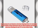 BESTRUNNER 32GB USB Speicherstick OTG Mikro USB Flash Drive Handy PC Blau