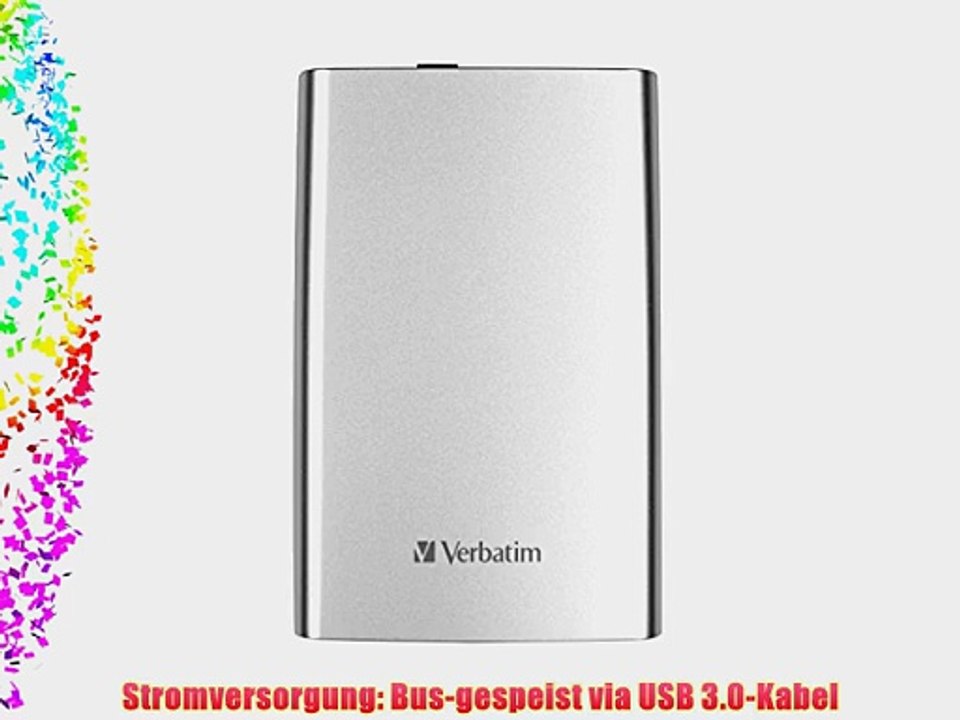 Verbatim Store 'n' Go 1TB externe Festplatte (64 cm (25 Zoll) 5400rpm 8MB Cache USB 3.0) silber