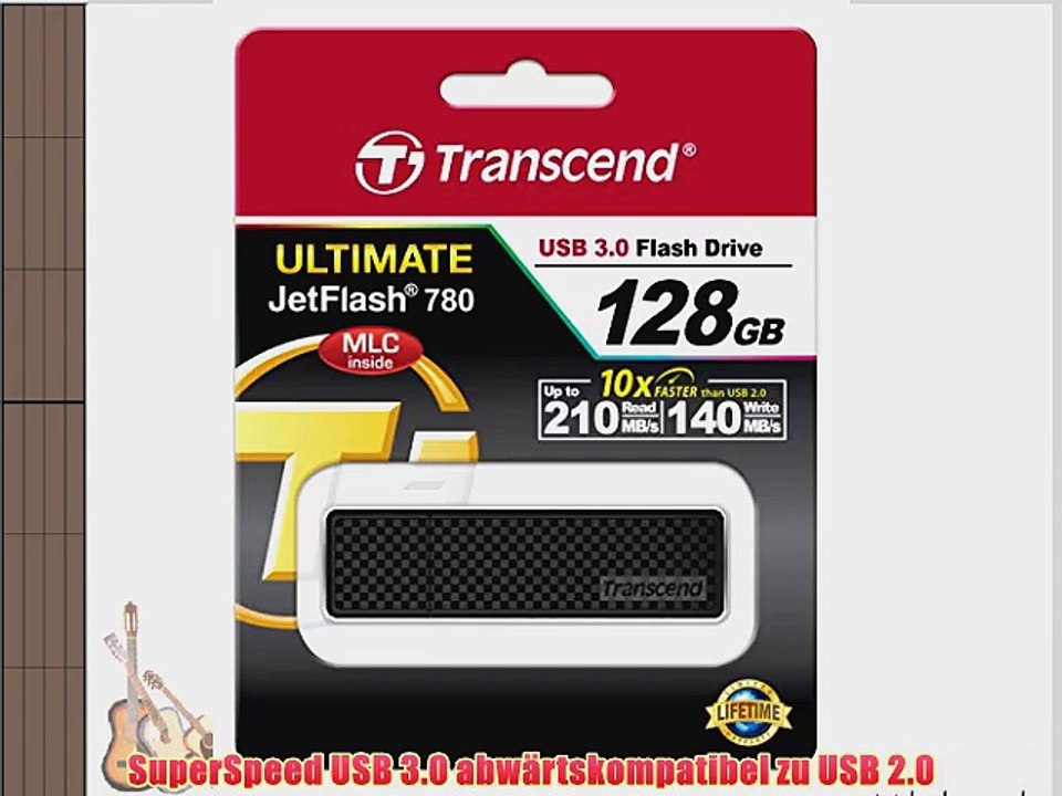 Transcend TS128GJF780 Extreme-Speed JetFlash USB-Stick (128GB USB 3.0) schwarz