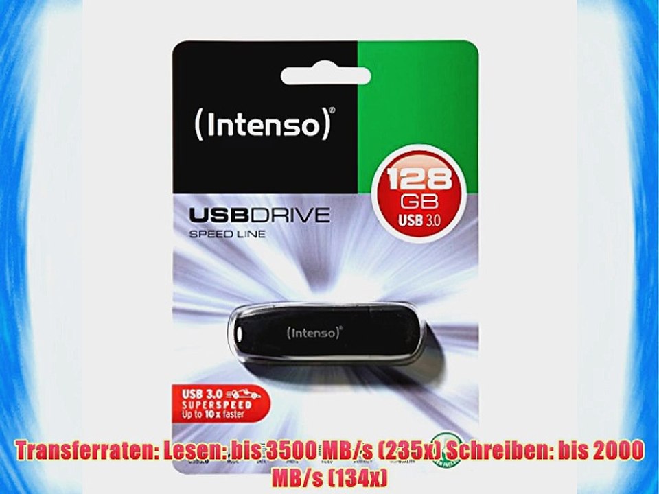 Intenso 3533491 Speed Line 128GB Speicherstick USB 3.0 schwarz