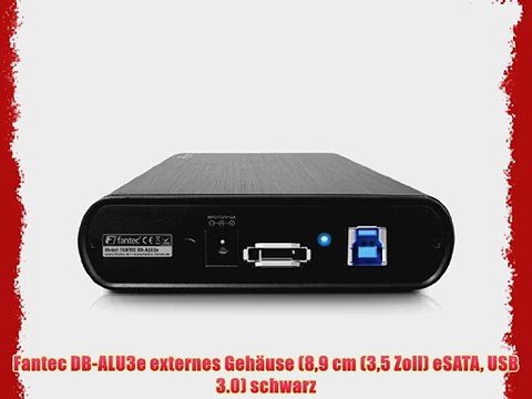 Fantec DB-ALU3e externes Geh?use (89 cm (35 Zoll) eSATA USB 3.0) schwarz