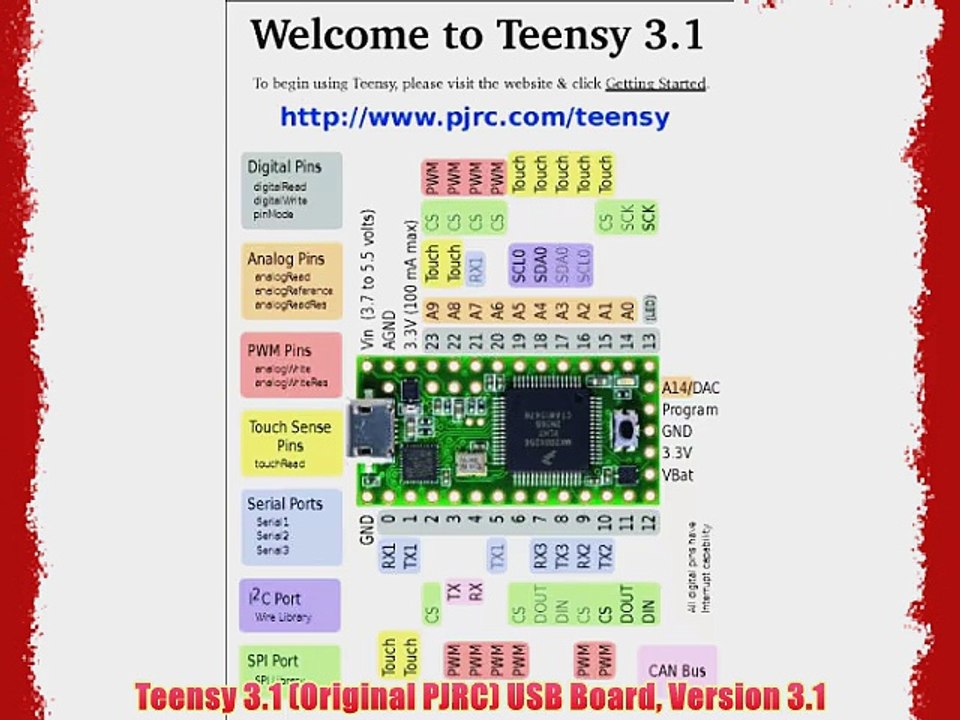 Teensy 3.1 (Original PJRC) USB Board Version 3.1