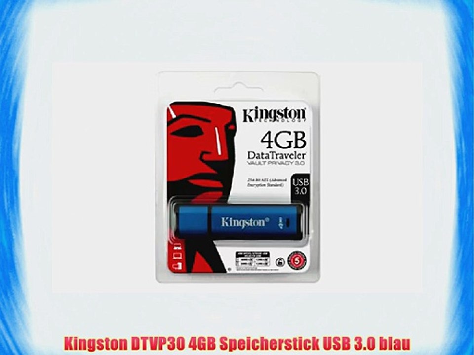 Kingston DTVP30 4GB Speicherstick USB 3.0 blau