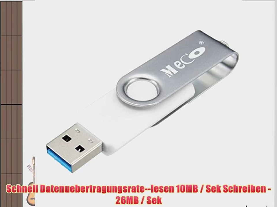 MECO 32GB Drehbar USB 3.0 Stick Speicherstick Memory U Disk Flash Driver Farbauswahl