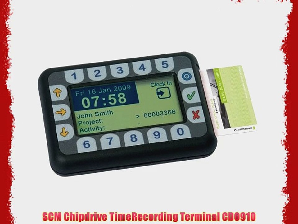 Scm chipdrive timerecording terminal cdo910