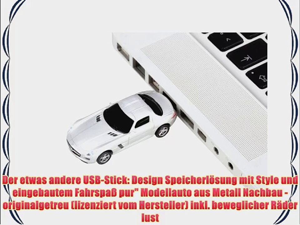 Autodrive Mercedes AMG SLS 8 GB USB-Stick im Auto-Design USB 2.0 silber