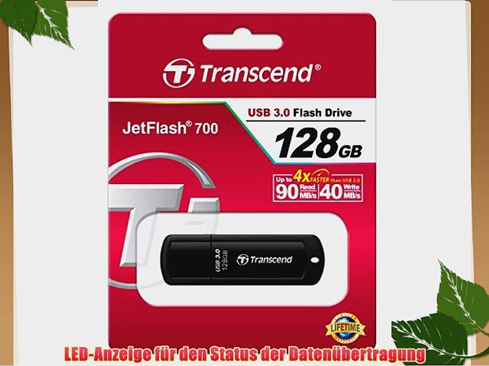 Transcend JetFlash 700 128GB USB-Stick USB 3.0 schwarz