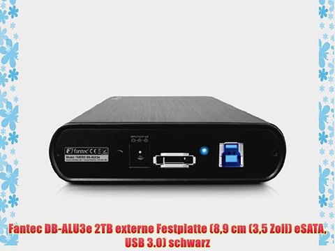 Fantec DB-ALU3e 2TB externe Festplatte (89 cm (35 Zoll) eSATA USB 3.0) schwarz