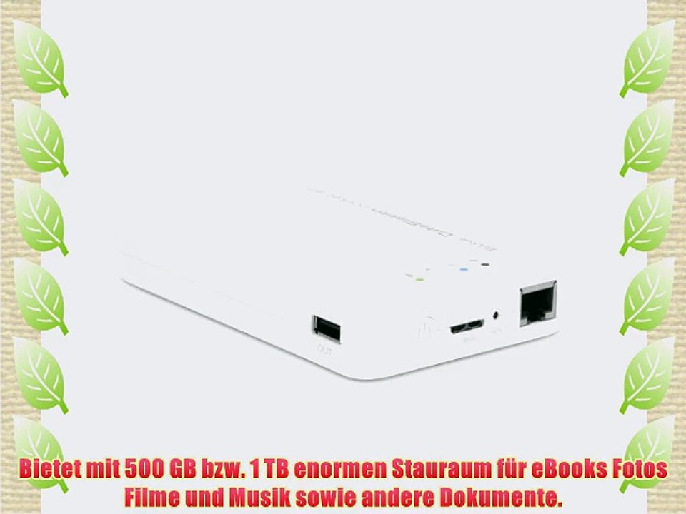 TrekStor DataStation pocket air WLAN Netzwerkfestplatte 500GB (63 cm (25 Zoll) USB 3.0) mit